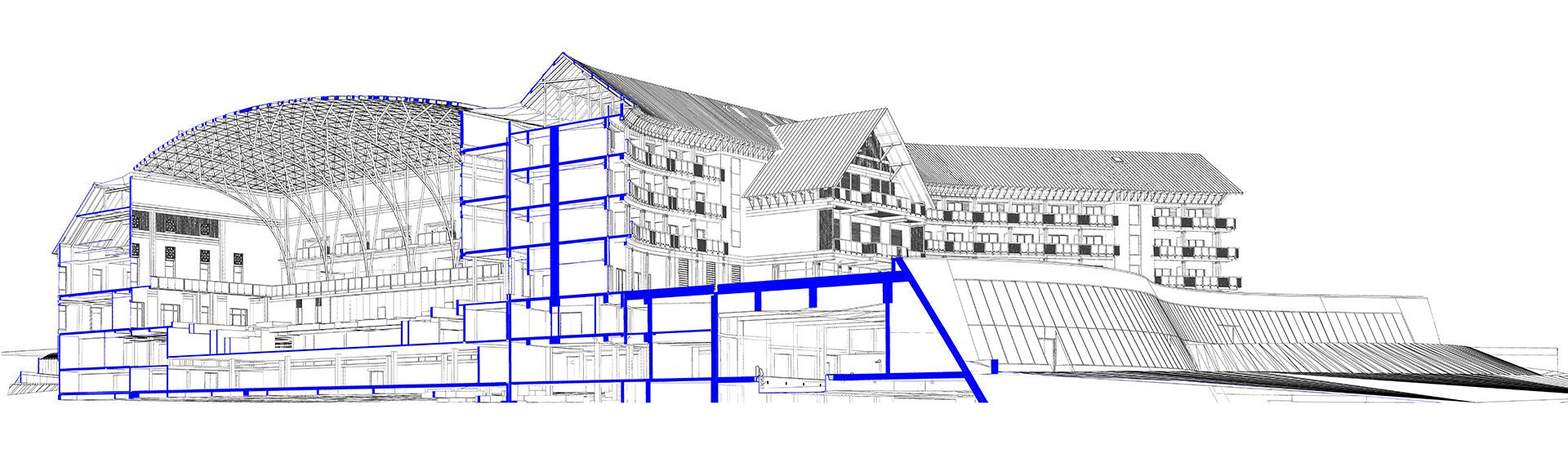 Arłamów-BIM-przekrój-3D